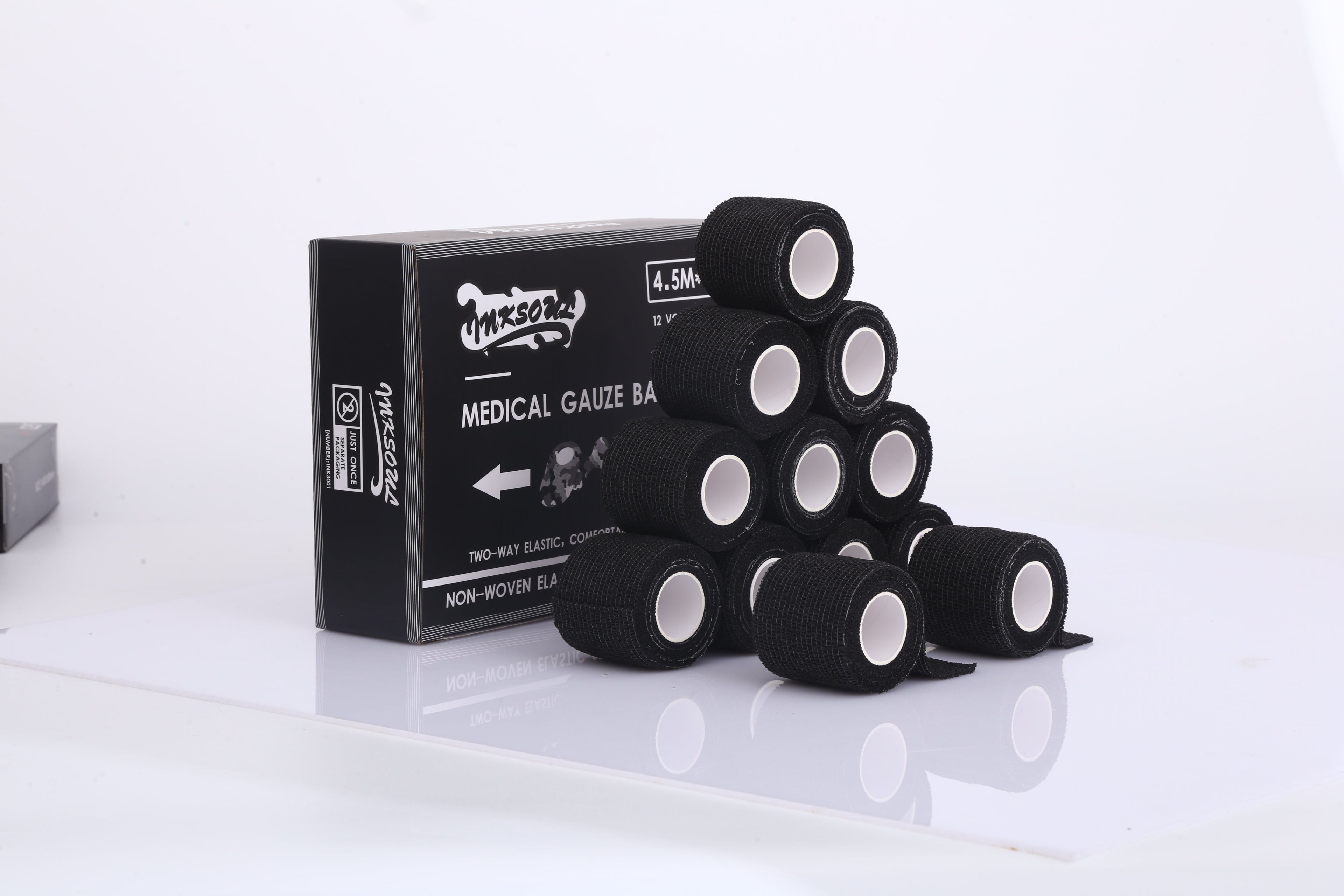 Self Adherent Cohesive Bandages Wrap 2" x 5 Yards, 12 Rolls